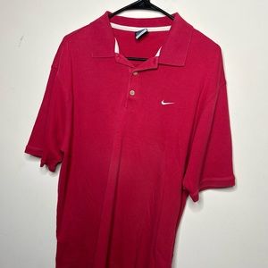 Vintage Nike Golf Polo Shirt Red Embroidered swoosh logo on chest